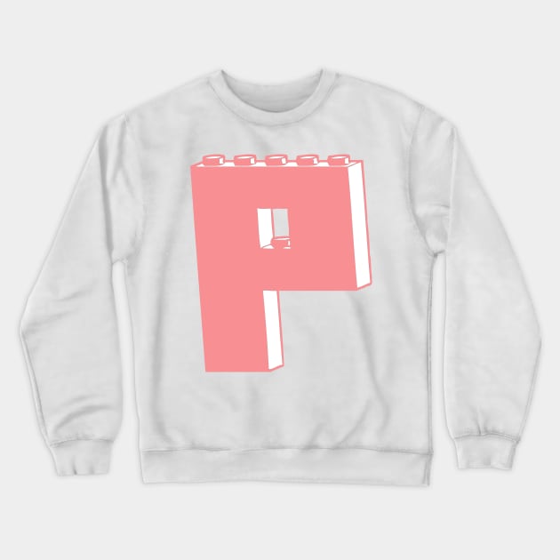 THE LETTER P, Customize My Minifig Crewneck Sweatshirt by ChilleeW